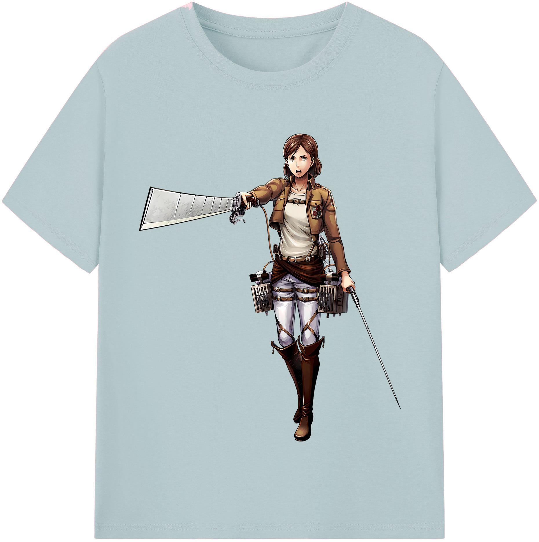 （画像用） 進撃の巨人 Attack on Titan 綿100％半袖Tシャツ（フロントプリント）